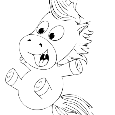 Happy Einhorn Ausmalbild