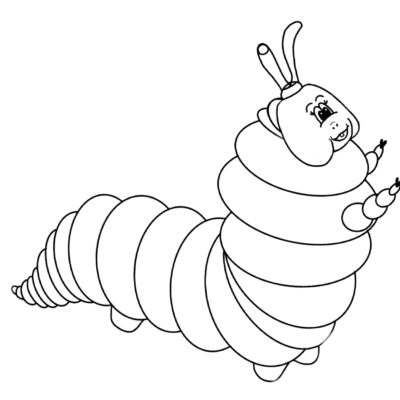 Raupe Ausmalbild
