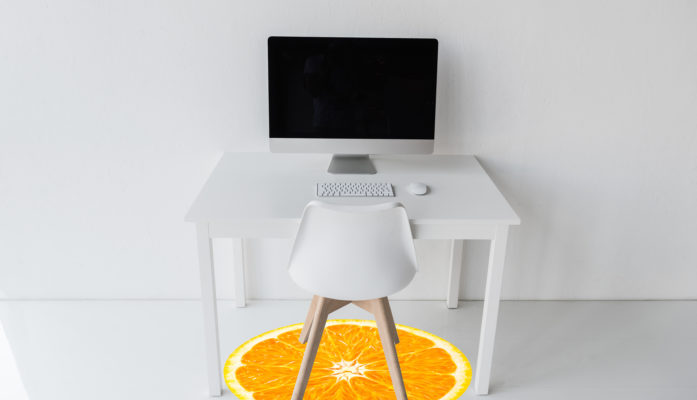Orange Bodenschutzmatte