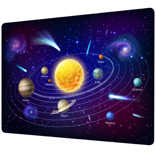 Schreibtischunterlage Sonnensystem Mit Planeten