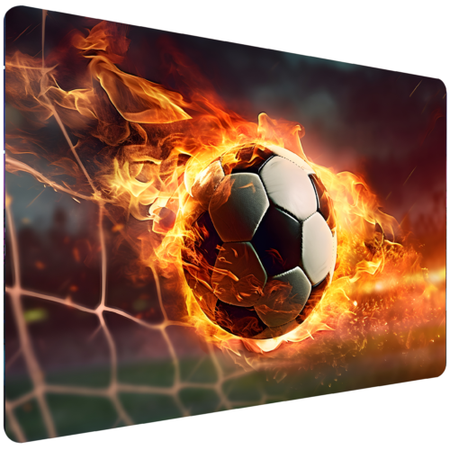 Schreibtischunterlage Brennender Fussball