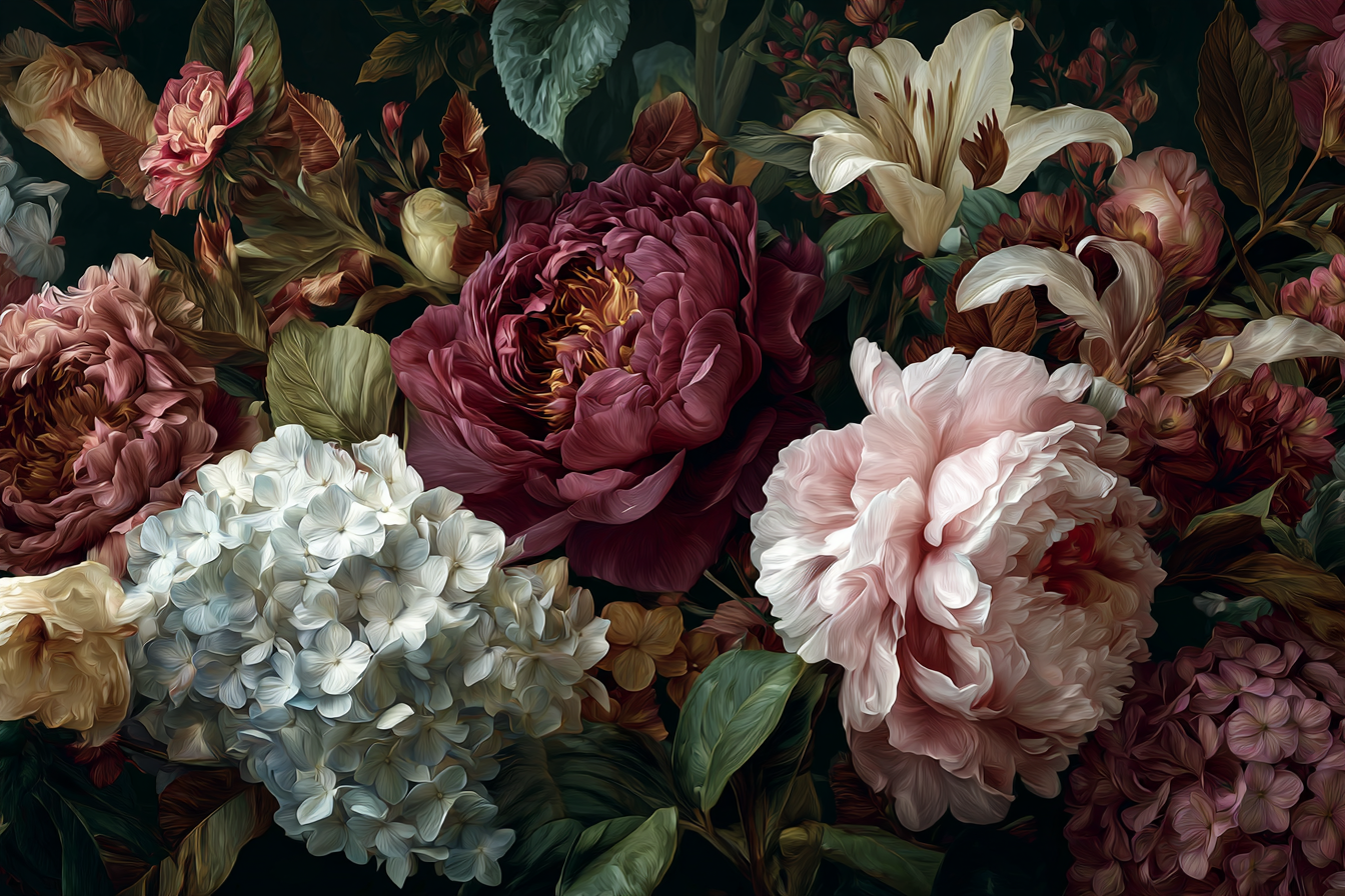 Fototapete mit Pfingstrosen