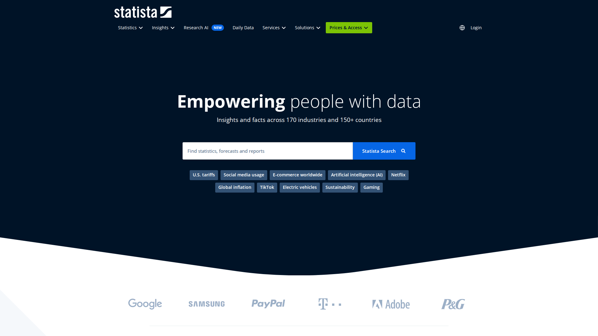 Screenshot von statista.com