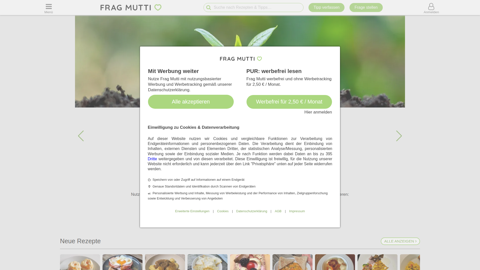 Screenshot von frag-mutti.de